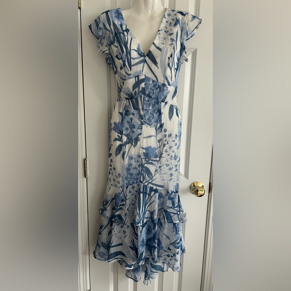 Tommy Hilfiger Floral Chiffon Midi Dress